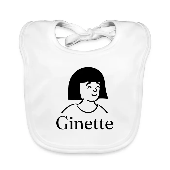 Bavoir bébé personnalisé au prénom Ginette