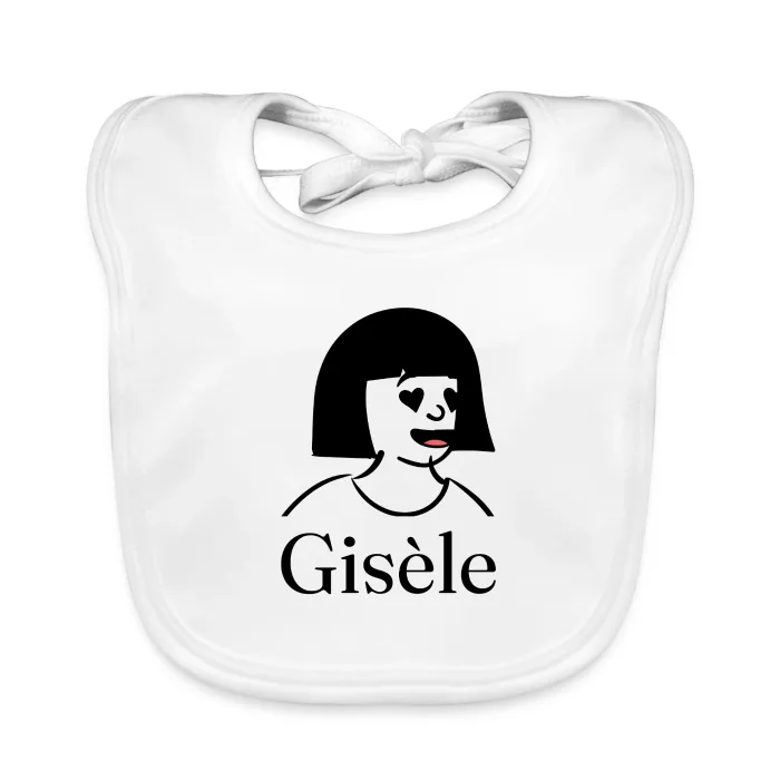 Bavoir bébé personnalisé au prénom Gisèle