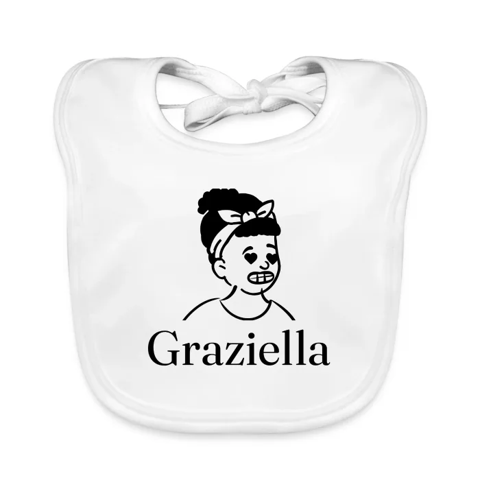 Bavoir bébé personnalisé au prénom Graziella