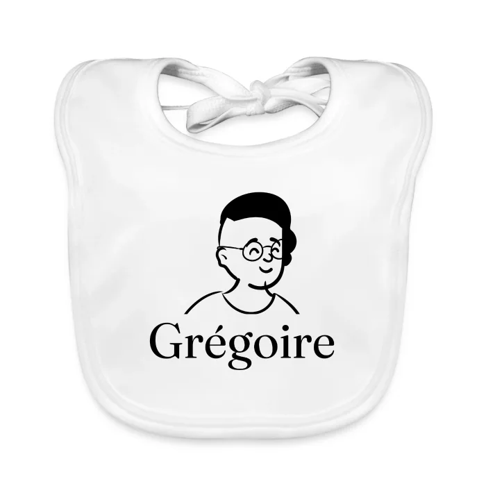Bavoir bébé personnalisé au prénom Grégoire