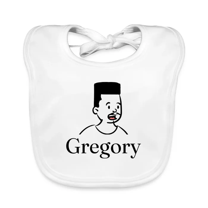 Bavoir bébé personnalisé au prénom Gregory
