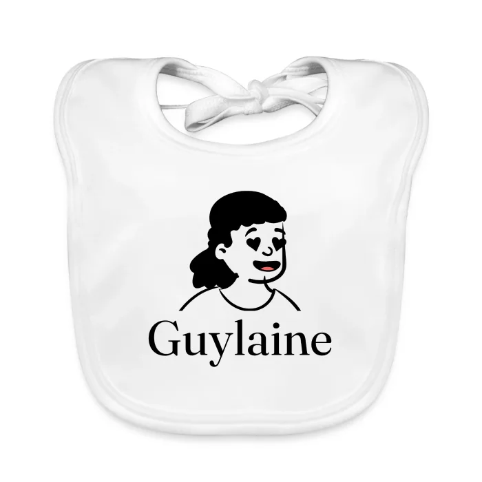 Bavoir bébé personnalisé au prénom Guylaine