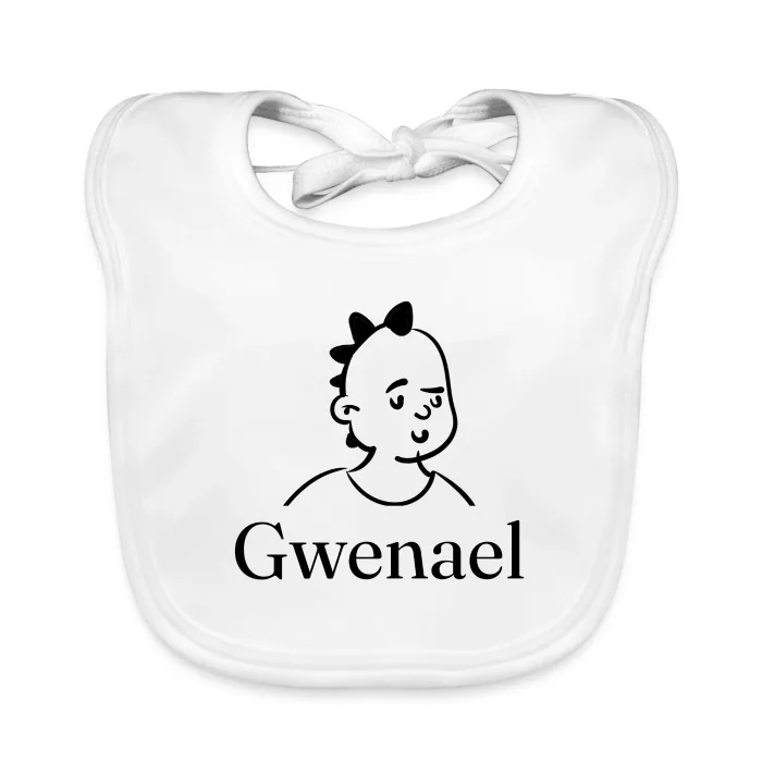 Bavoir bébé personnalisé au prénom Gwenael