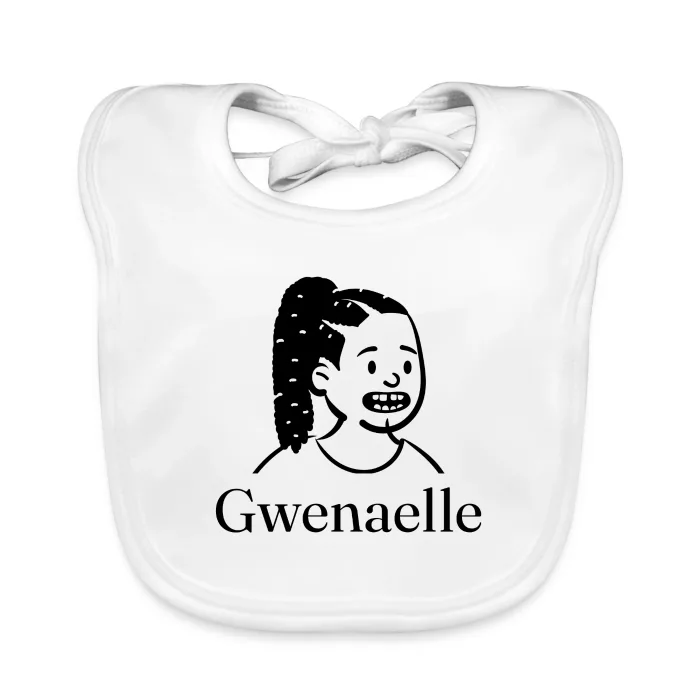Bavoir bébé personnalisé au prénom Gwenaelle