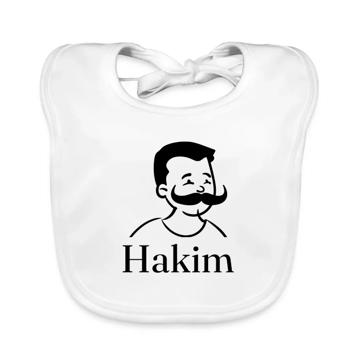 Bavoir bébé personnalisé au prénom Hakim