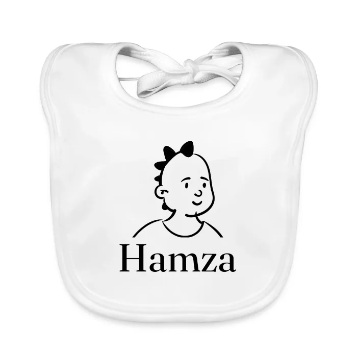 Bavoir bébé personnalisé au prénom Hamza
