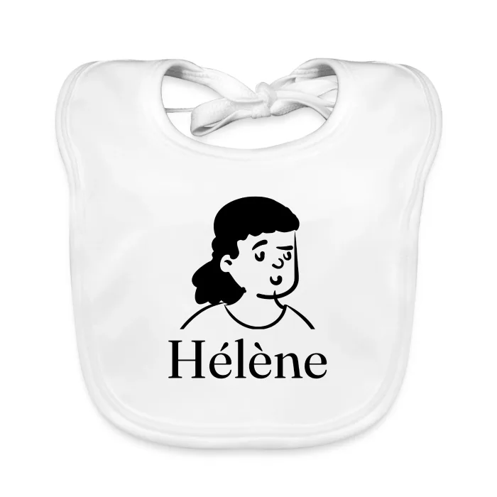 Bavoir bébé personnalisé au prénom Hélène