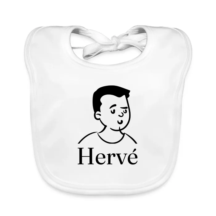 Bavoir bébé personnalisé au prénom Hervé