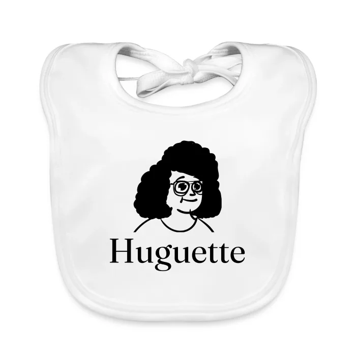 Bavoir bébé personnalisé au prénom Huguette