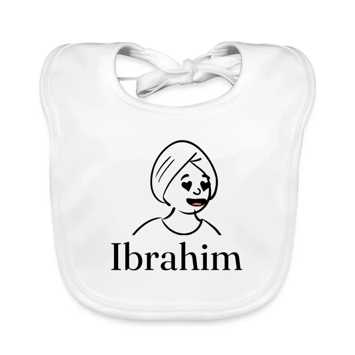 Bavoir bébé personnalisé au prénom Ibrahim