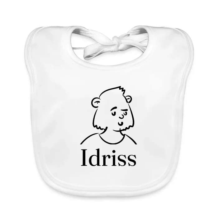 Bavoir bébé personnalisé au prénom Idriss