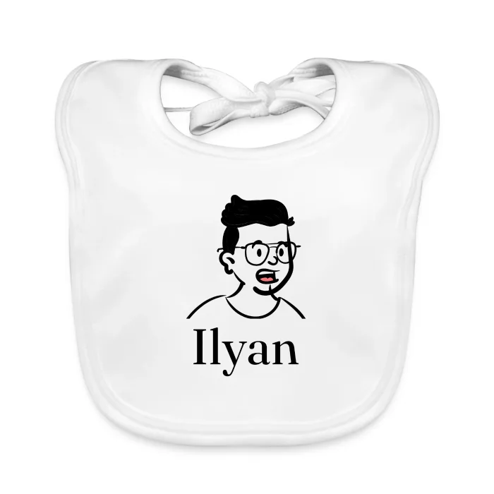 Bavoir bébé personnalisé au prénom Ilyan