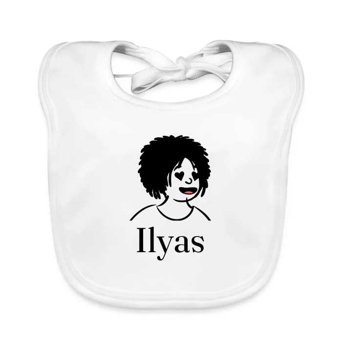 Bavoir bébé personnalisé au prénom Ilyas