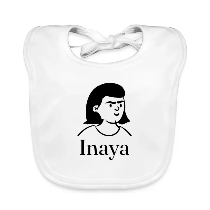 Bavoir bébé personnalisé au prénom Inaya