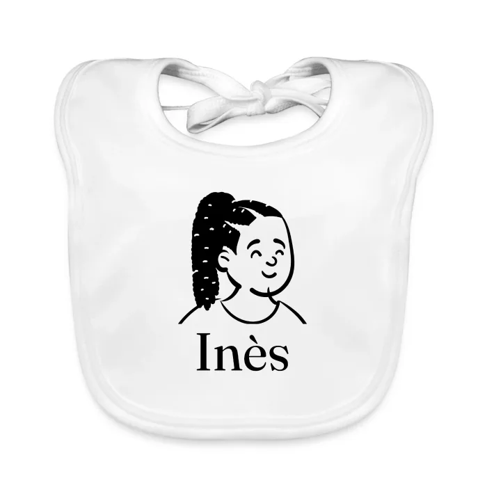 Bavoir bébé personnalisé au prénom Inès