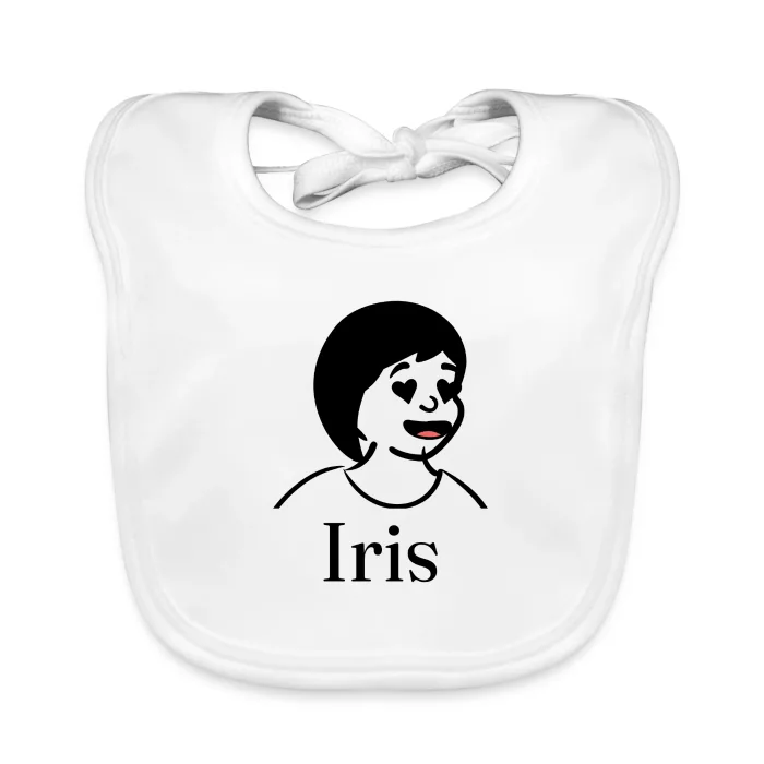 Bavoir bébé personnalisé au prénom Iris