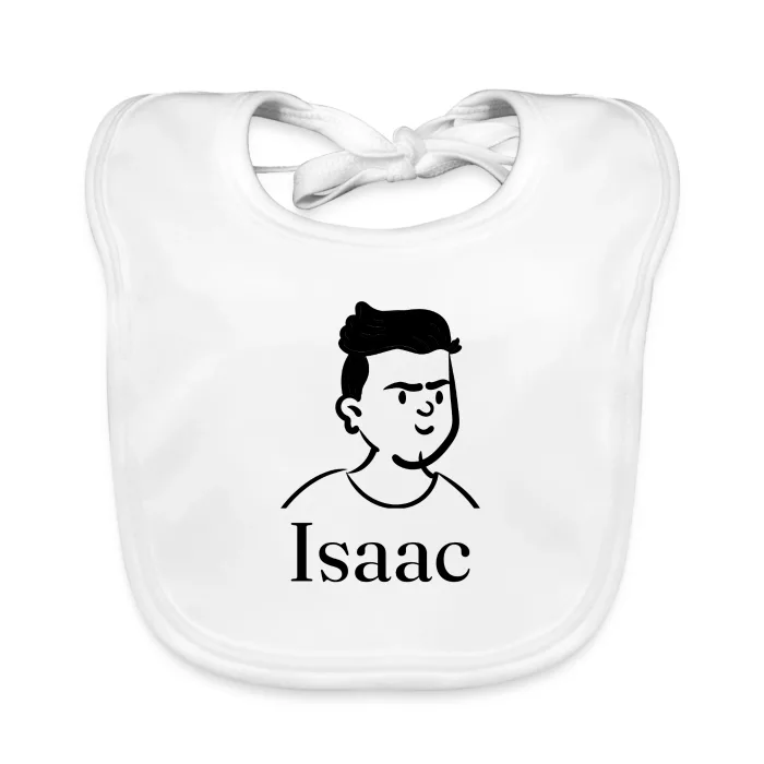 Bavoir bébé personnalisé au prénom Isaac