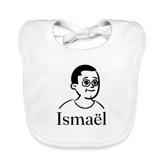 Bavoir bébé personnalisé au prénom Ismaël