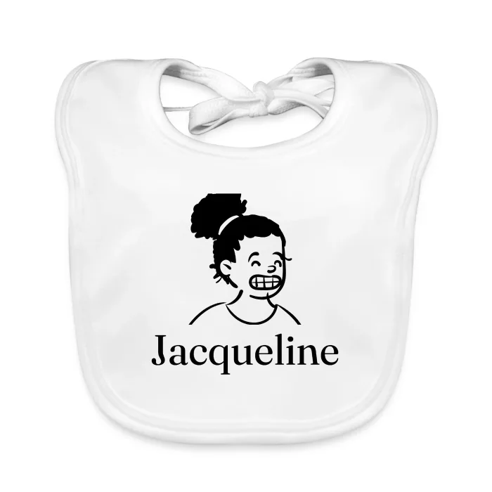 Bavoir bébé personnalisé au prénom Jacqueline