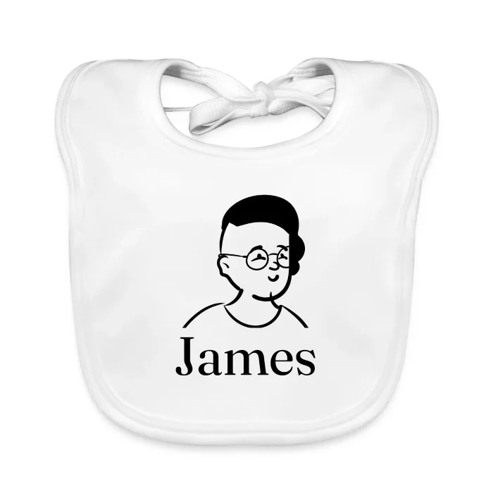 Bavoir bébé personnalisé au prénom James