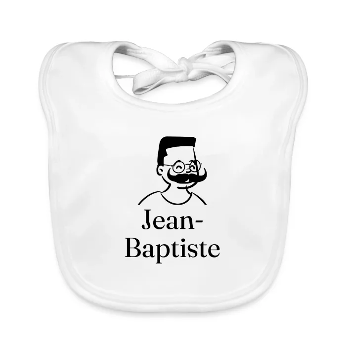 Bavoir bébé personnalisé au prénom Jean-Baptiste