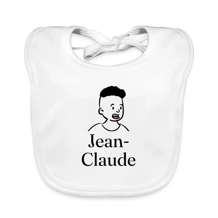 Bavoir bébé personnalisé au prénom Jean-Claude