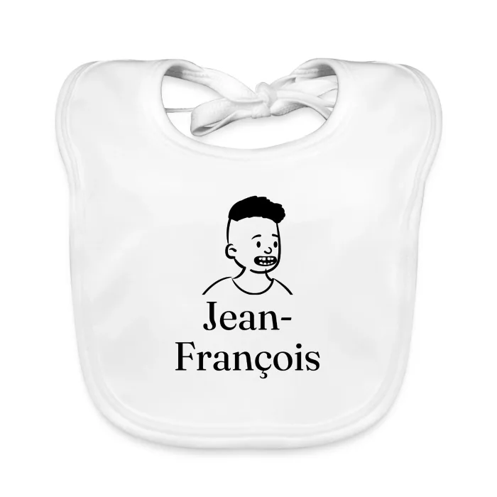 Bavoir bébé personnalisé au prénom Jean-François