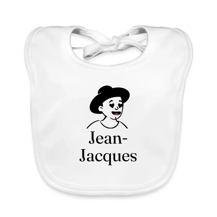 Bavoir bébé personnalisé au prénom Jean-Jacques