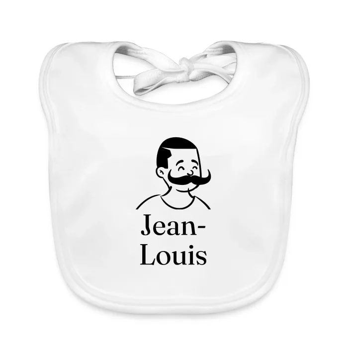 Bavoir bébé personnalisé au prénom Jean-Louis