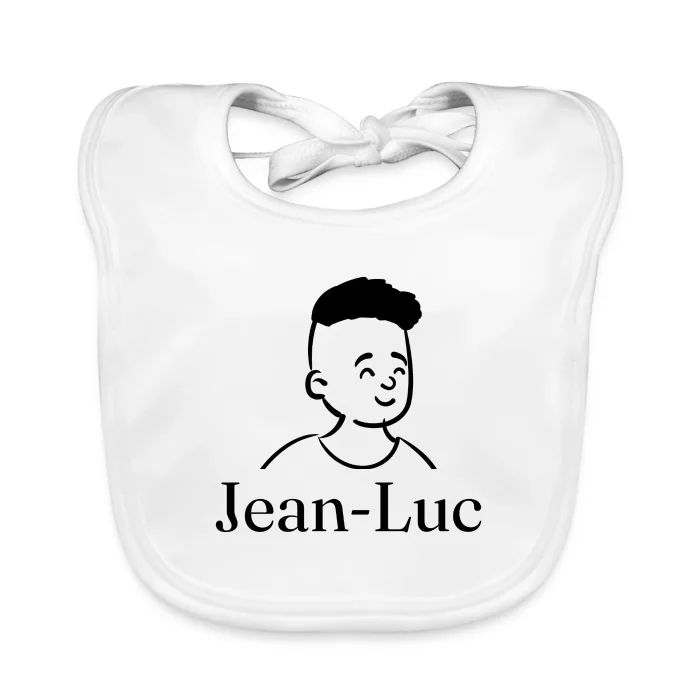 Bavoir bébé personnalisé au prénom Jean-Luc