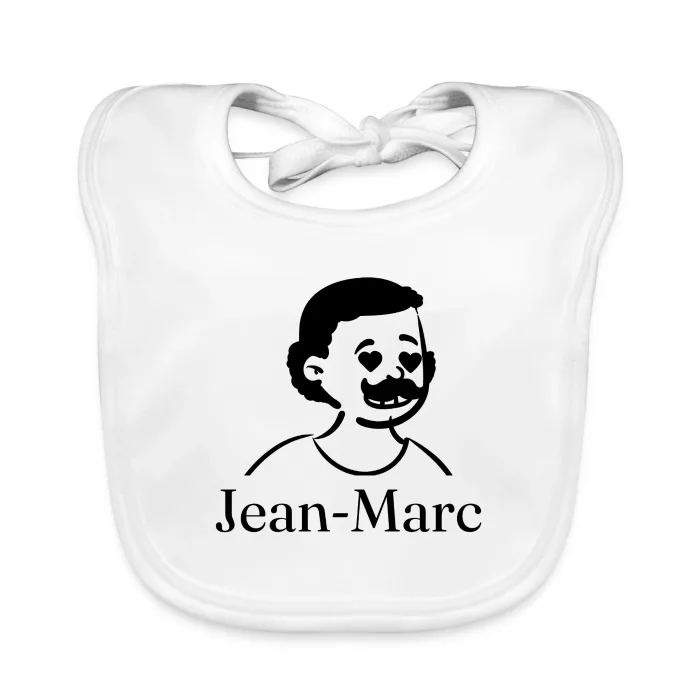 Bavoir bébé personnalisé au prénom Jean-Marc