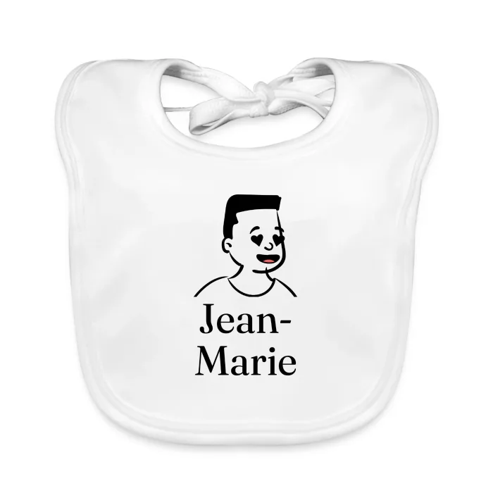 Bavoir bébé personnalisé au prénom Jean-Marie