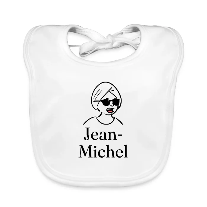 Bavoir bébé personnalisé au prénom Jean-Michel