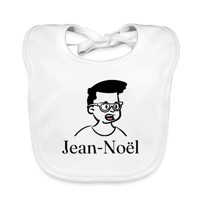 Bavoir bébé personnalisé au prénom Jean-Noël