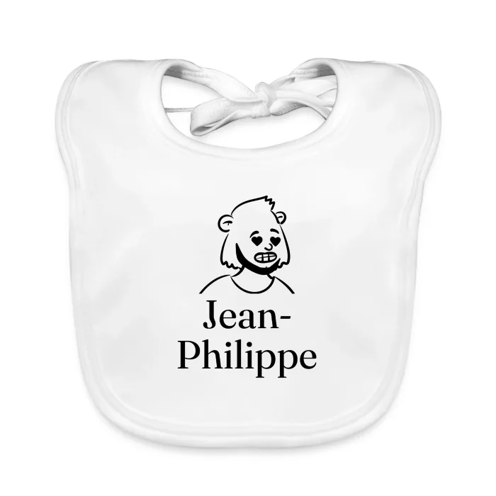 Bavoir bébé personnalisé au prénom Jean-Philippe