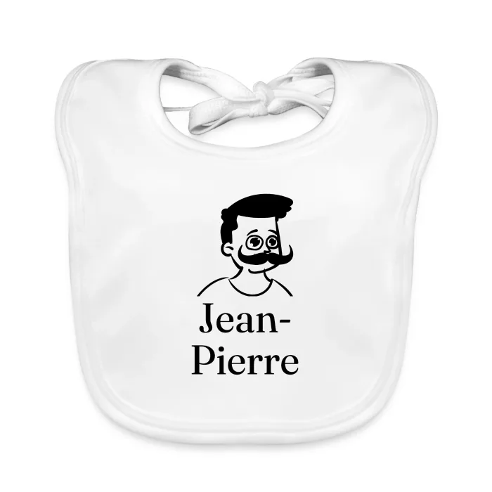 Bavoir bébé personnalisé au prénom Jean-Pierre