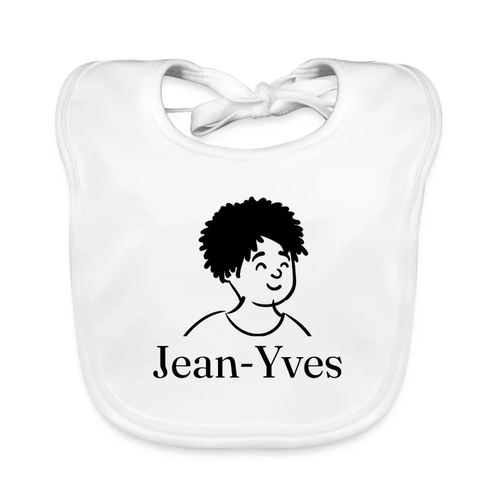Bavoir bébé personnalisé au prénom Jean-Yves