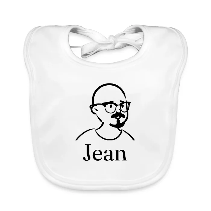 Bavoir bébé personnalisé au prénom Jean