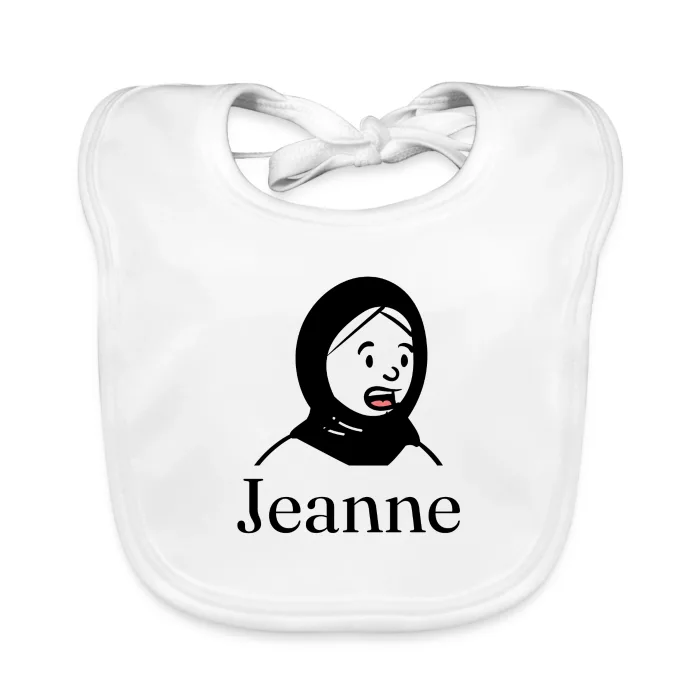Bavoir bébé personnalisé au prénom Jeanne