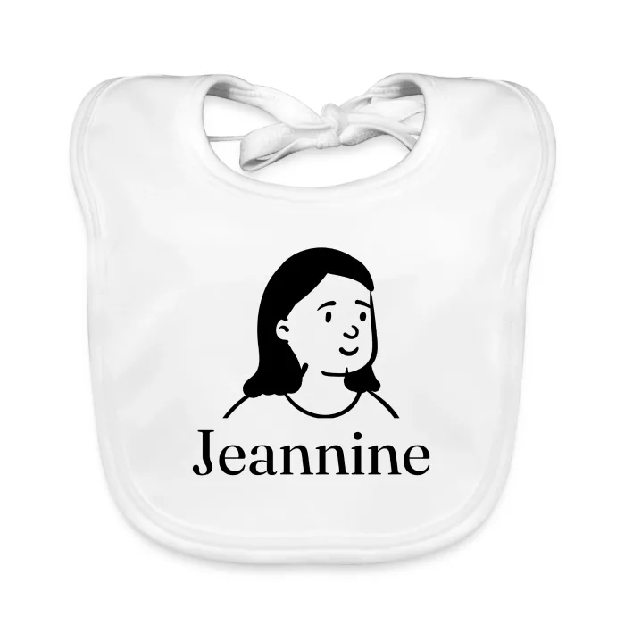 Bavoir bébé personnalisé au prénom Jeannine