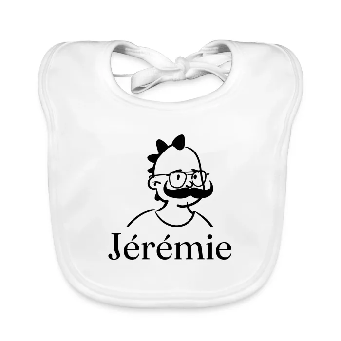 Bavoir bébé personnalisé au prénom Jérémie