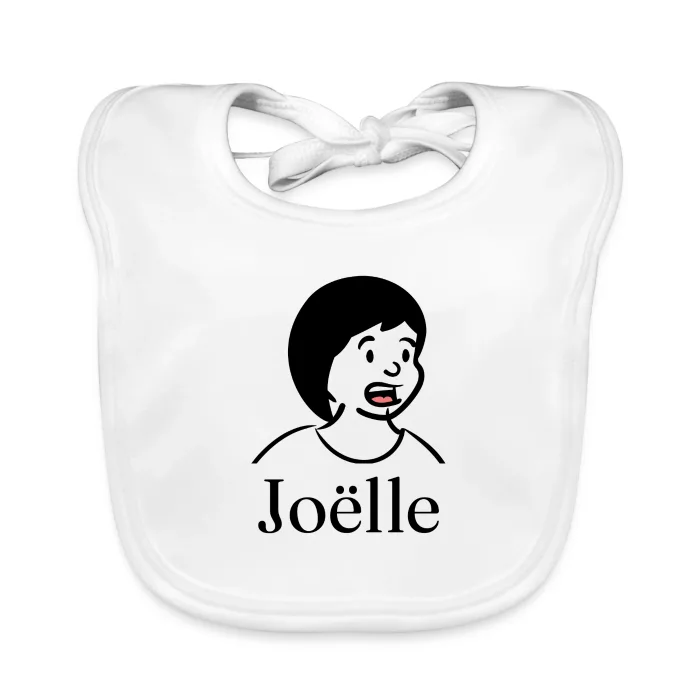Bavoir bébé personnalisé au prénom Joëlle