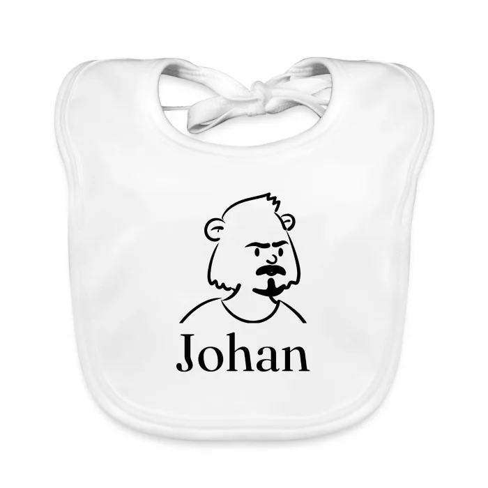 Bavoir bébé personnalisé au prénom Johan