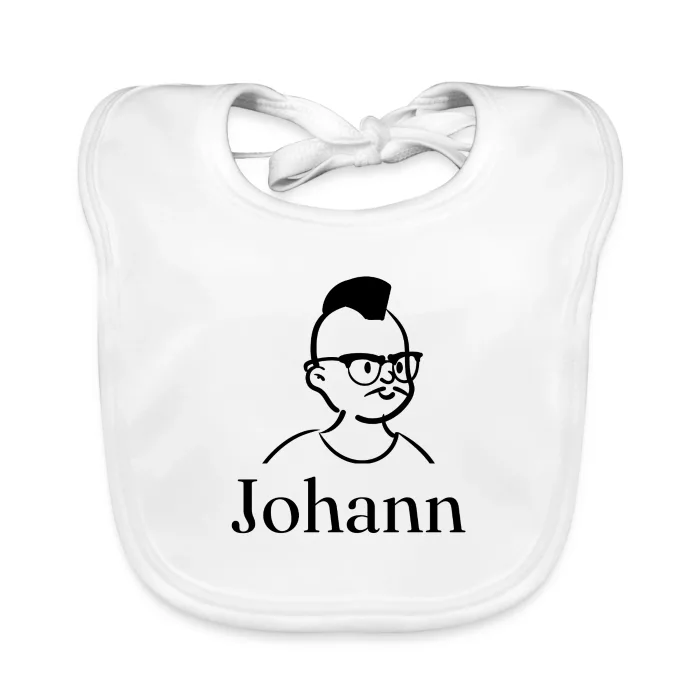 Bavoir bébé personnalisé au prénom Johann