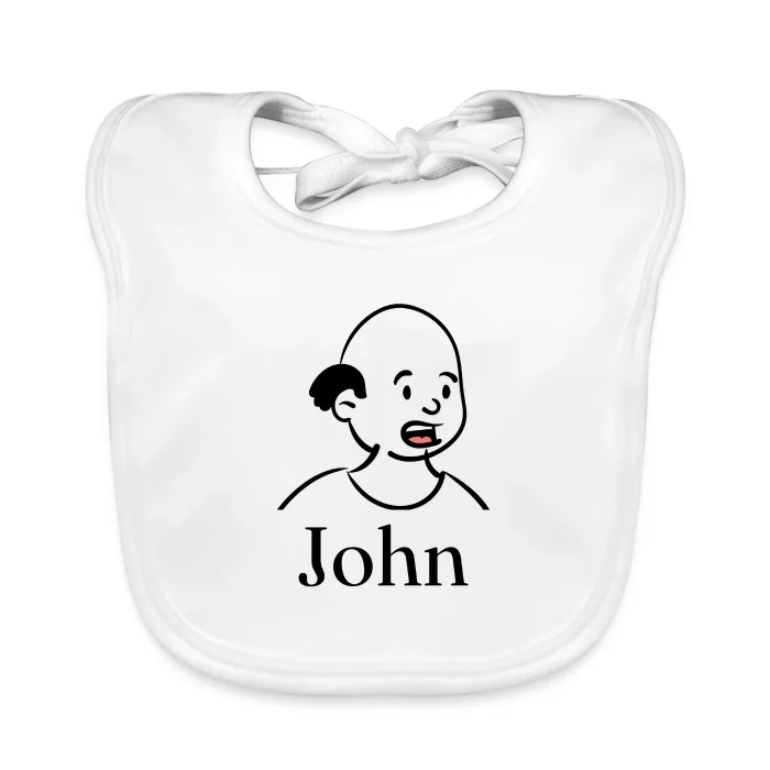 Bavoir bébé personnalisé au prénom John
