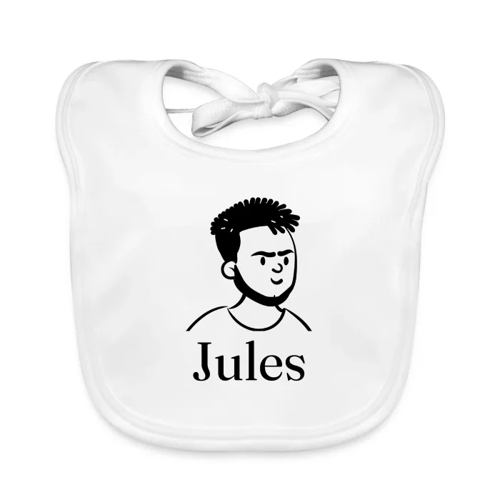 Bavoir bébé personnalisé au prénom Jules