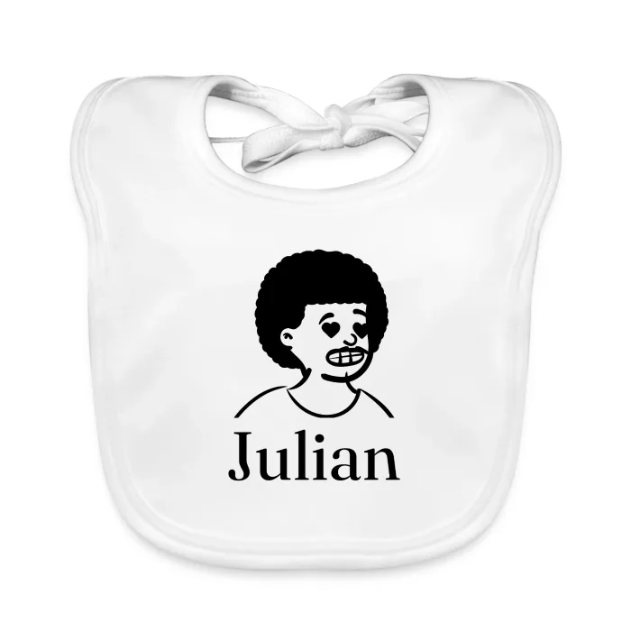 Bavoir bébé personnalisé au prénom Julian
