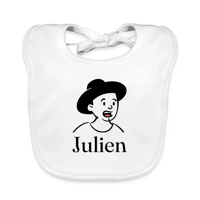 Bavoir bébé personnalisé au prénom Julien