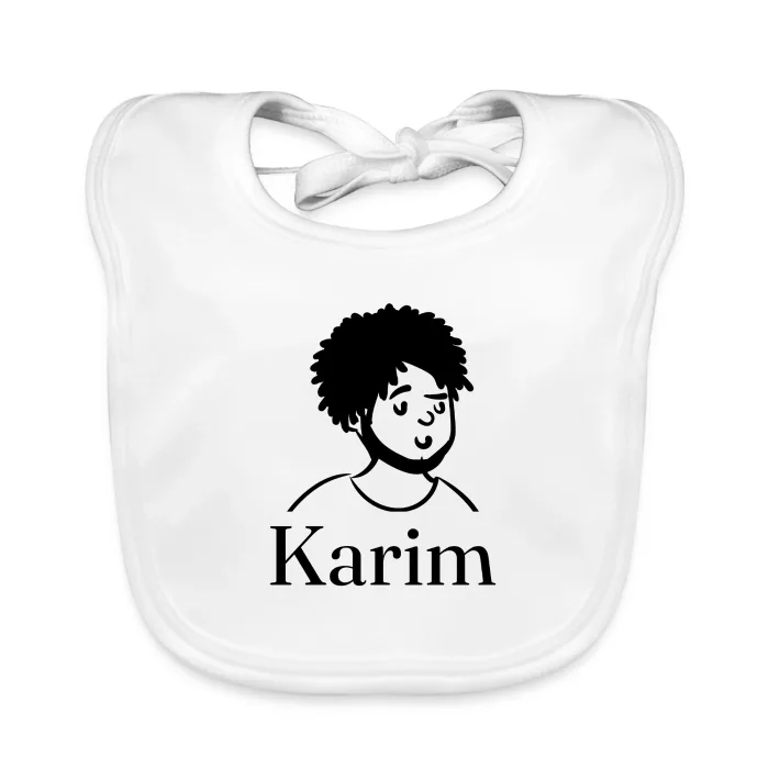 Bavoir bébé personnalisé au prénom Karim