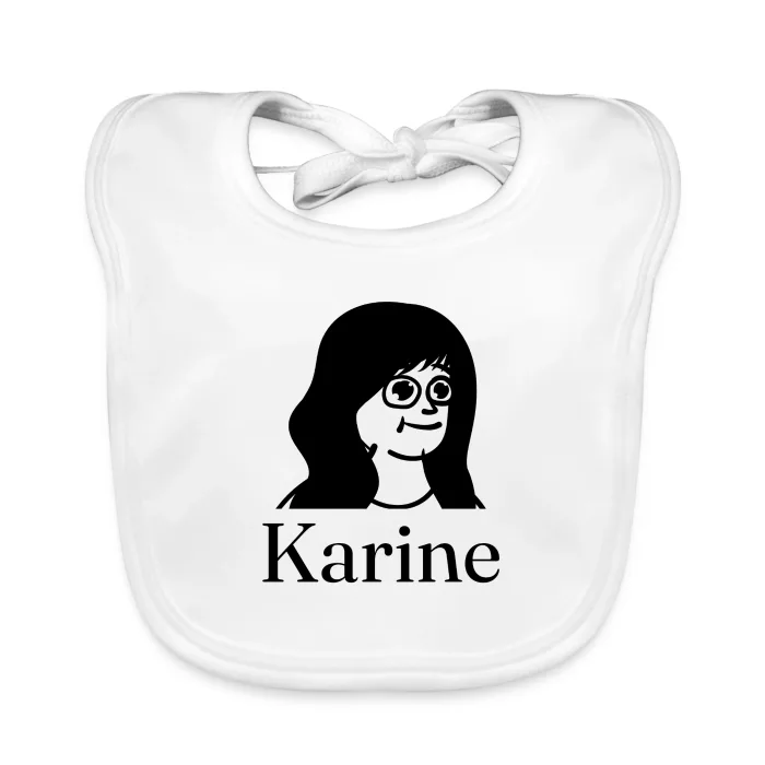 Bavoir bébé personnalisé au prénom Karine